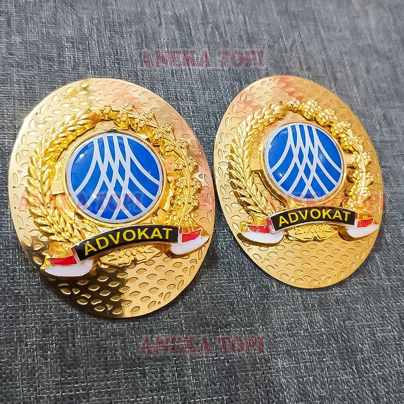 Pin Peradi Advokat Oval Peniti Magnet Pin Logo Peradi Advokat Biru Model Oval - Aneka Topi