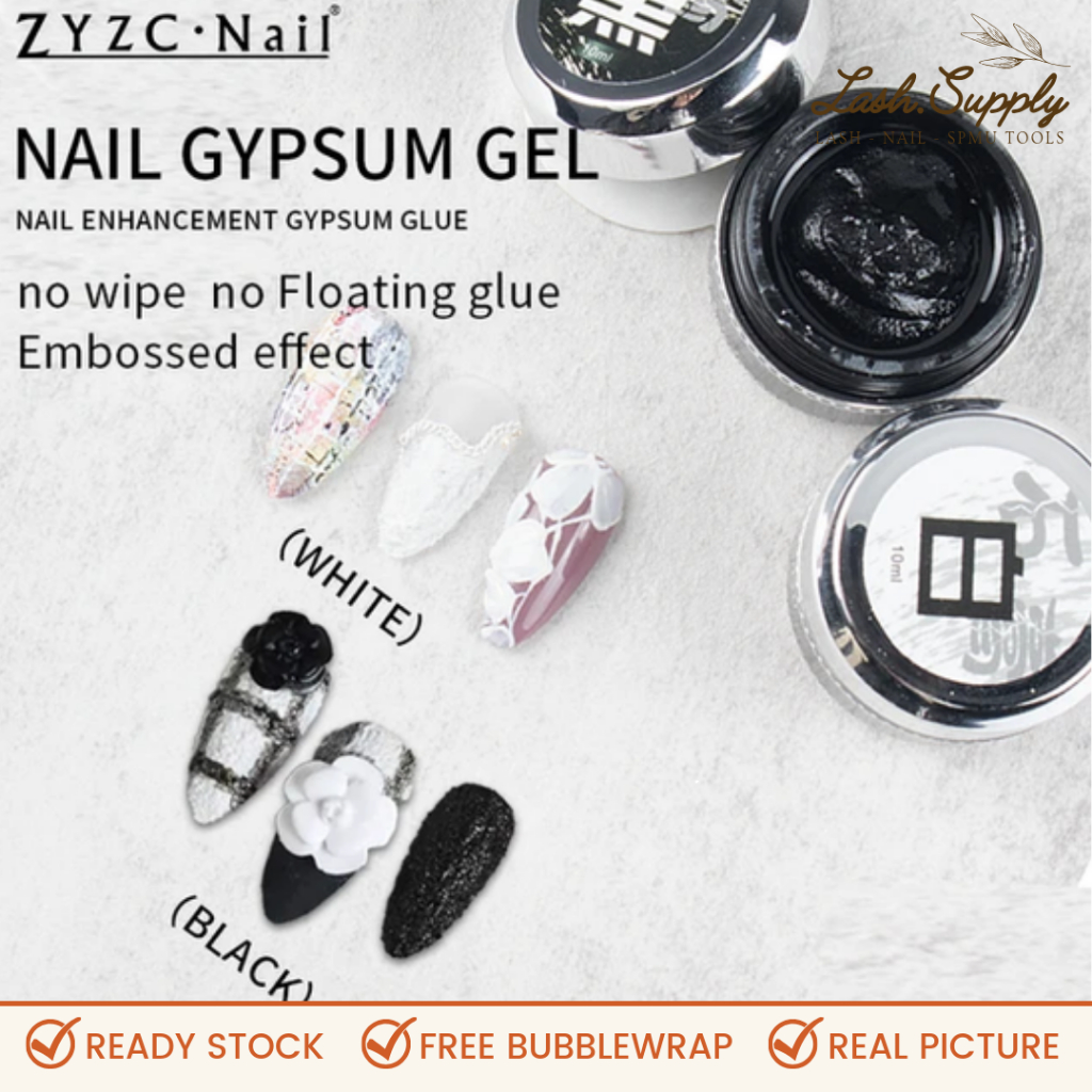 ZYZC GYPSUM GEL 10 gram Embossed Effect Nail Art