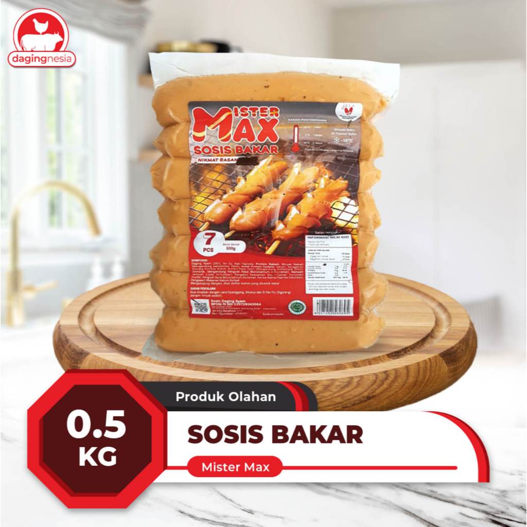 

Sosis Bakar Mister Max - Isi 7 Pcs Kemasan Vacuum