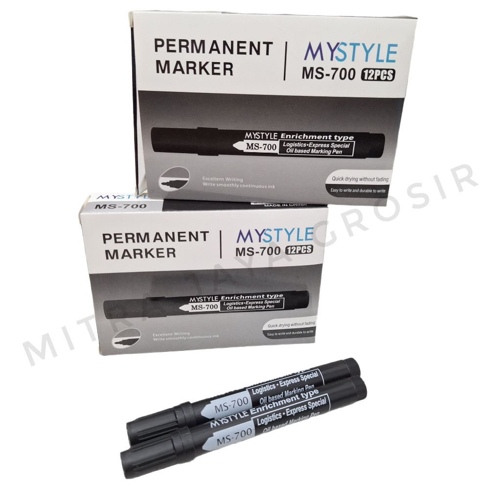 

1 Pak Isi 12 Pcs Spidol Permanent MY STYLE / Spidol Permanent MY STYLE MS - 700