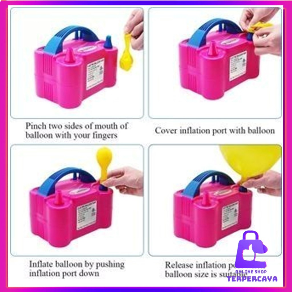 OST Pompa Balon Elektrik Listrik 2 Lubang Electric Balloon Pump Pompa Angin 2 IN 1 Vacum And Blow Ba