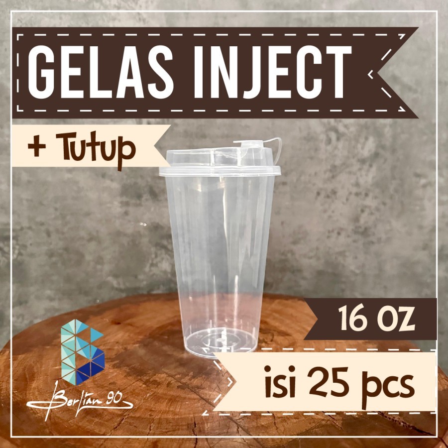 Cup Injection 16oz / Gelas Plastik Tebal