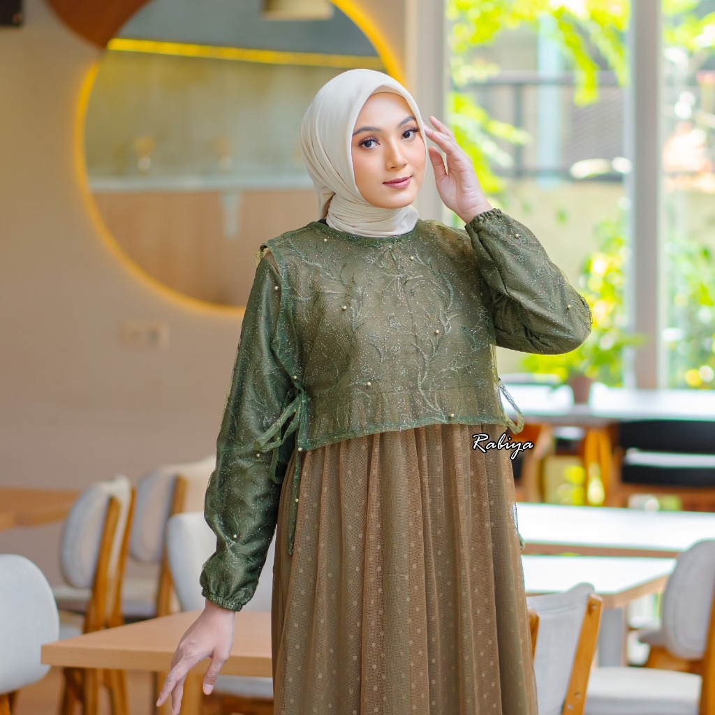 Gamis kanaya 2 in 1 jumbo/Gamis pesta mewah//dress kondangan 2024//Baju kondangan wanita L XL XXL 3X