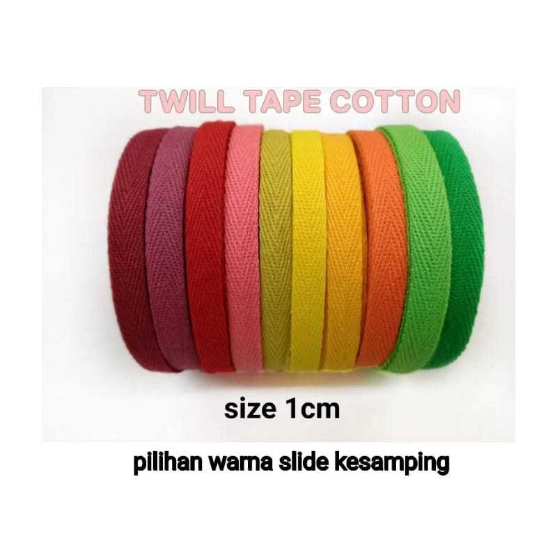 

1 ROL ( 50 YARD ) - 1 CM | TWILL TAPE COTTON / PITA KATUN / TALI TAS KATUN / TALI GULING