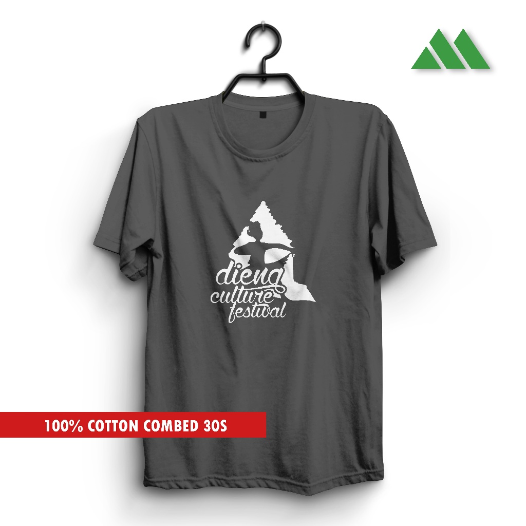 KAOS COTTON COMBED KNITTO 30S LENGAN PENDEK PRIA WANITA DIENG CULTURE FESTIVAL V1