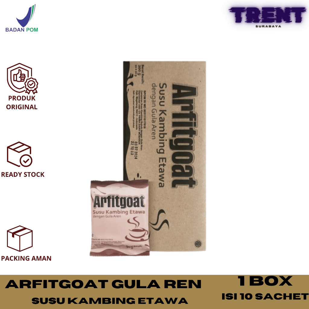 

Susu Kambing Etawa Gula Aren ARFITGOAT 1 Box Isi 10 Sachet BPOM