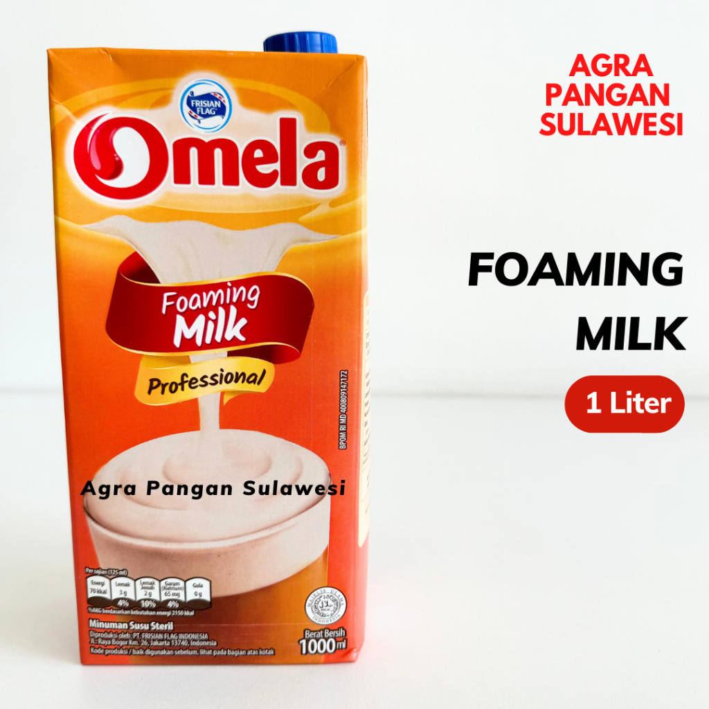 

Susu Omela Foaming Milk UHT Full Cream Milk Latte Frisian Flag Kopi Cappucino 1L | 1 Liter 1000 ml