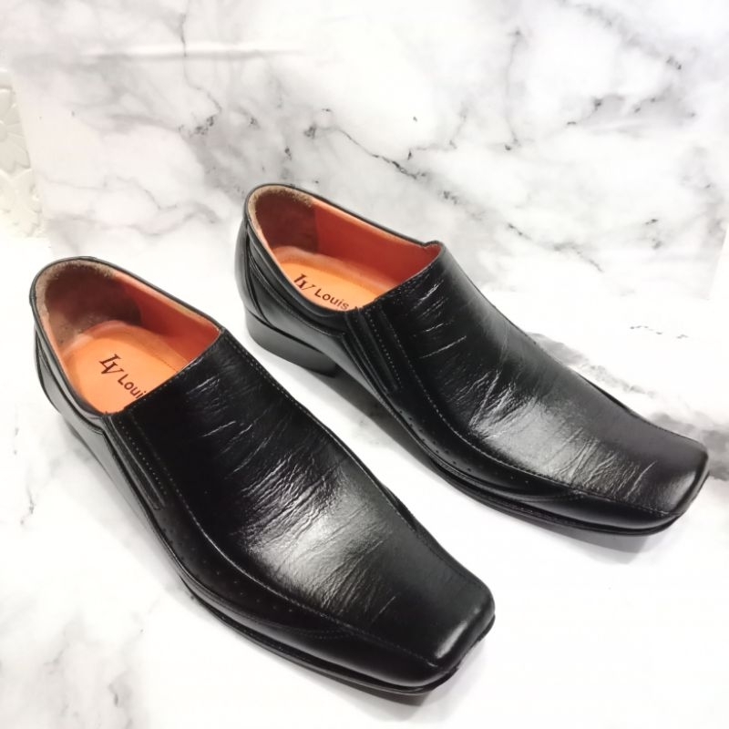 LOUIS VISTO / SEPATU PANTOFEL KERJA PRIA / PANTOFEL FORMAL PRIA / KULIT SAPI ASLI 100%