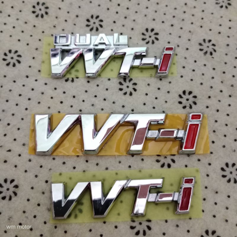 emblem tulisan VVTI vvti dual vvti original
