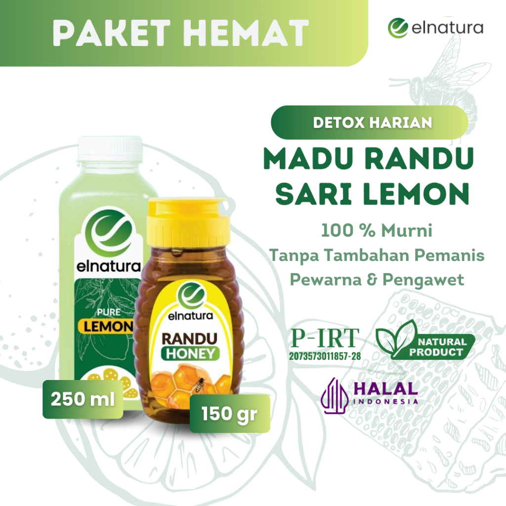 

Elnatura - Paket Hemat Madu Randu Murni 150gr & Sari Lemon 250ml