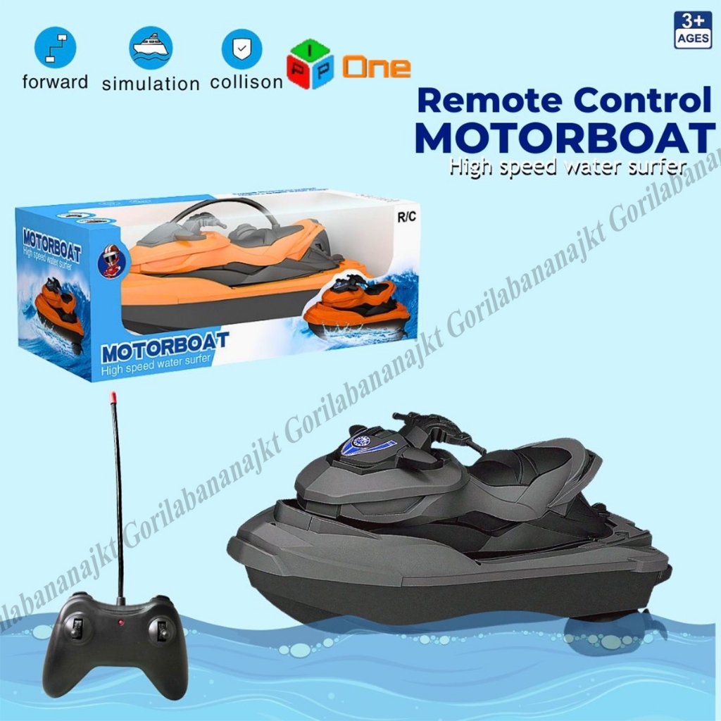 Mainan Rc motorboat remote control speed boat jet ski