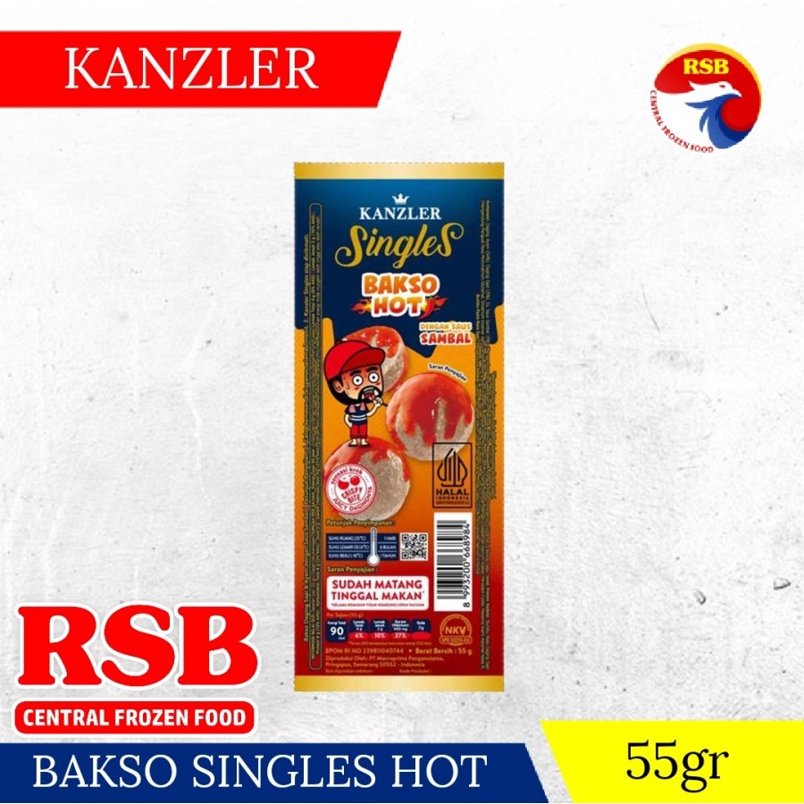 

Kanzler Singles Bakso Hot Saus Sambal 55 gram