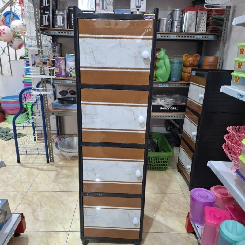 Lemari pakaian minimalis/snap box susun 4 nandos