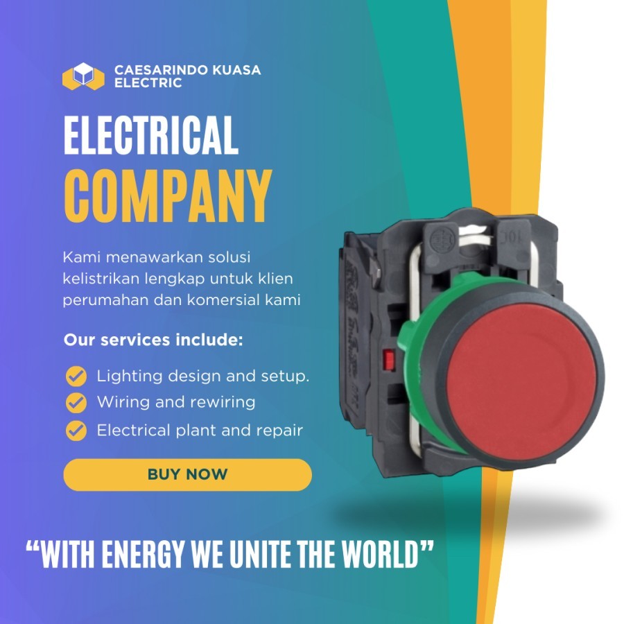 PUSH BUTTON SCHNEIDER ON OFF SWITCH PANEL LISTRIK XB5AA42 WARNA MERAH RED