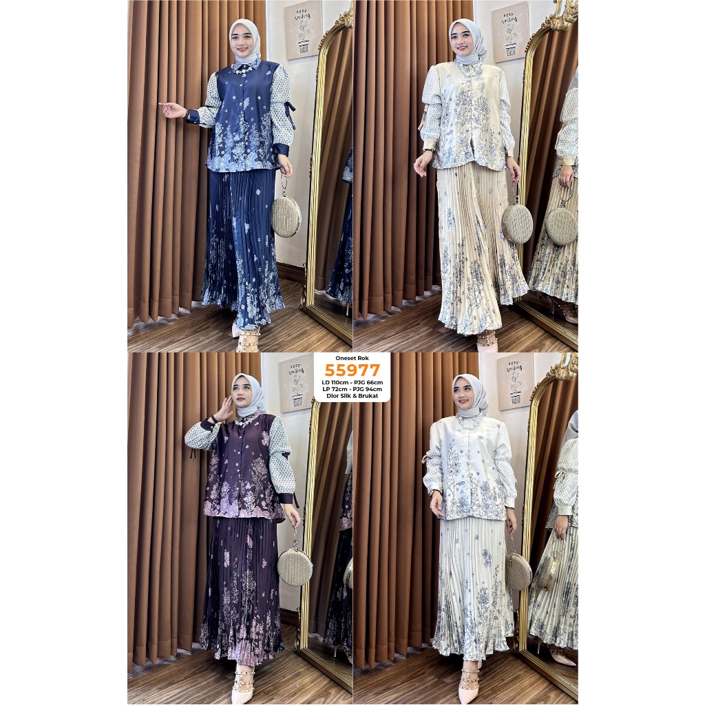 SETELAN ROK PREMIUM UNTUK PESTA//ONE SET ROK WANITA BAHAN DIOR SILK PREMIUM KESAN MEWAH ACARA FORMAL