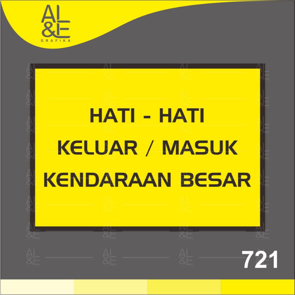 

721 - Stiker Hati-hati Keluar Masuk Kendaraan, Sticker Vinyl, Premium dan Tahan Air