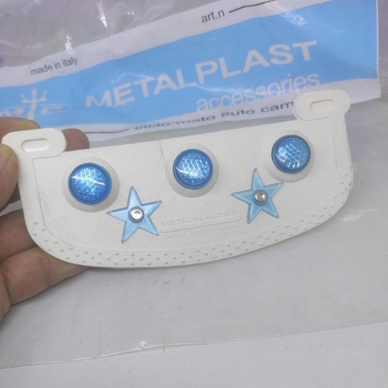 Vespa Lambretta Kepet Air Metalplast Mudflap Biru Cat Eye Star
