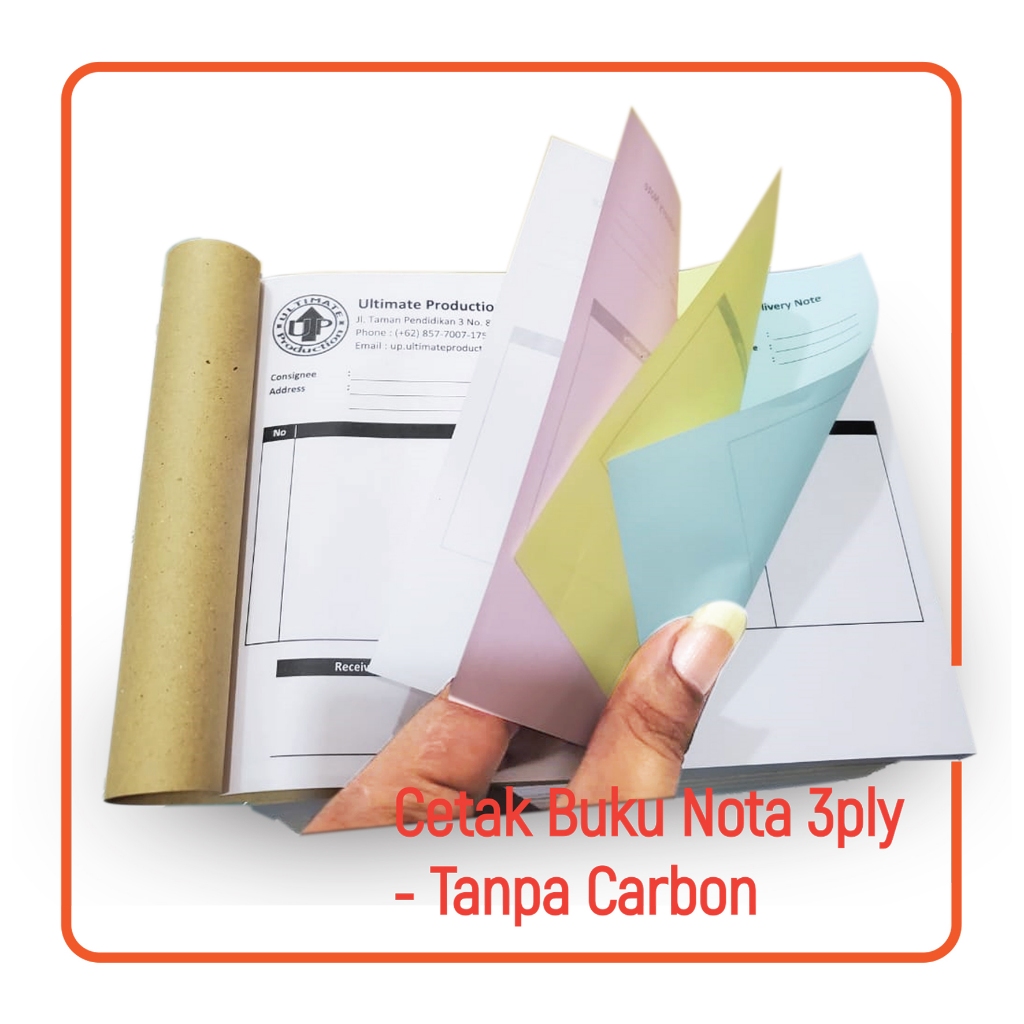 Buku nota 3 ply/Custom 1Warna/1rim