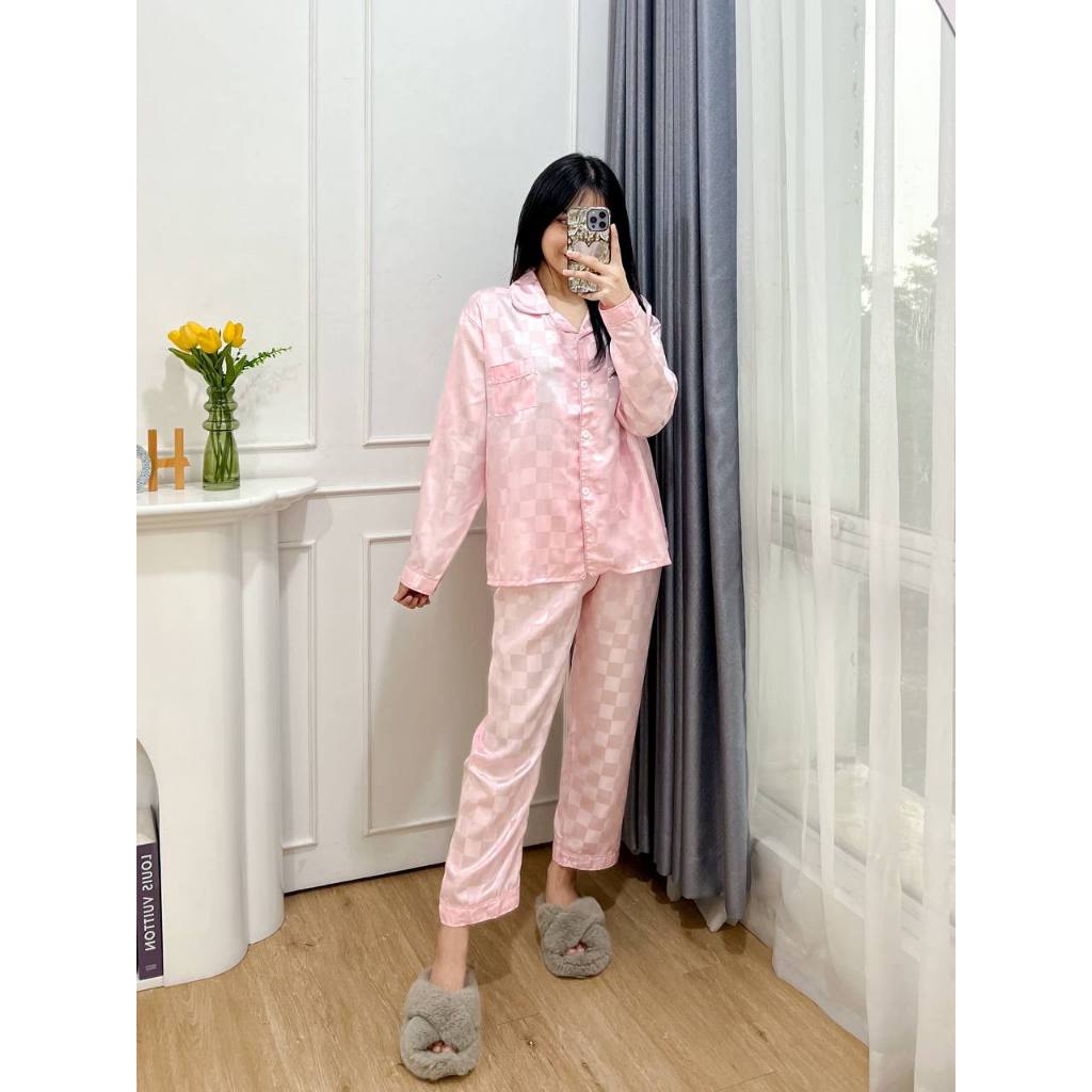 Oyasumi - [READY STOCK] [PRIVASI TERJAGA] Miku premium piyama panjang set top dan celana motif dots 