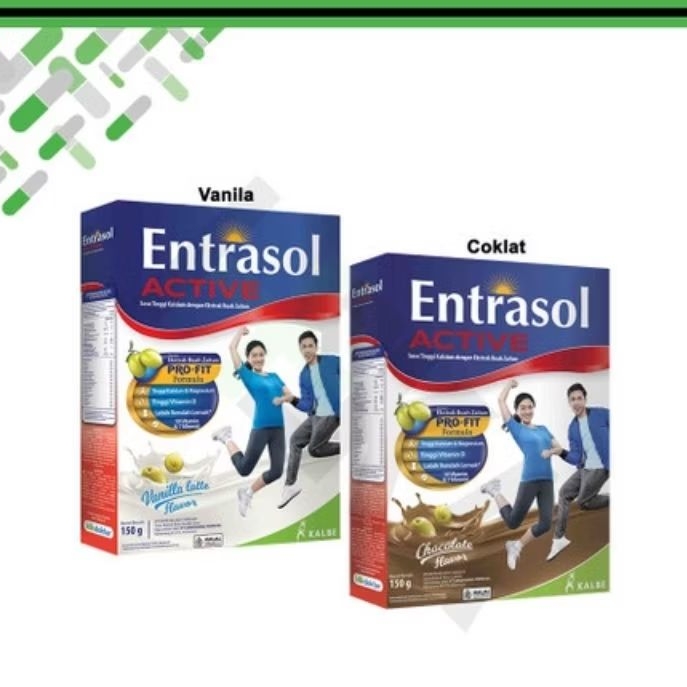 

Susu Entrasol Active 150gram Rasa Vanilla Dan Cokelat Murah Meriah