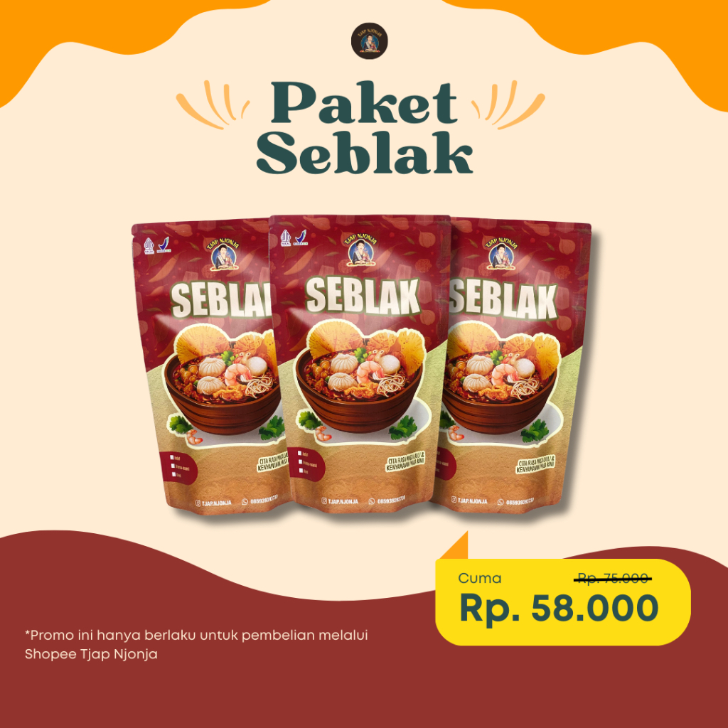 

Tjap Njonja - Paket 3 Seblak | Seblak Coet, Seblak Jadul dan Seblak Warna-warni