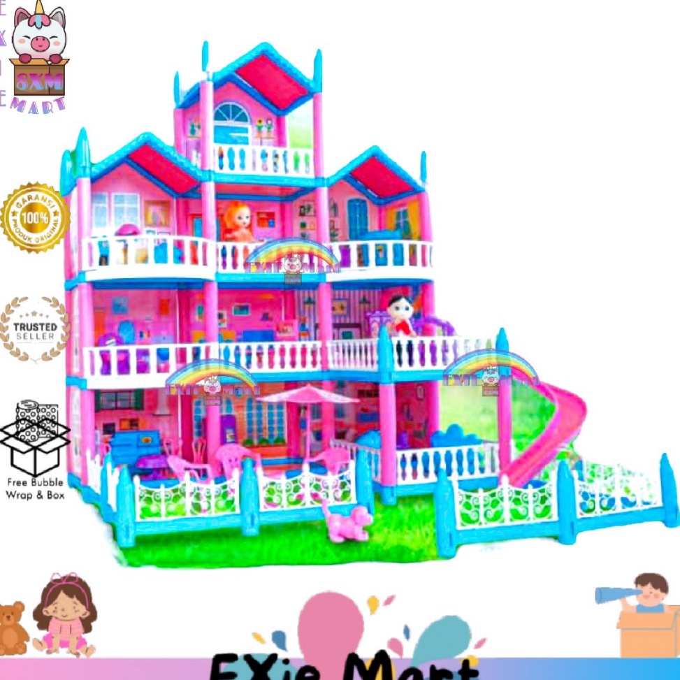 KODE G75S MAINAN ANAK DIY MERAKIT RUMAH BONEKA DREAM HOUSE VILLA BESAR SS1325  MAINAN ANAK PEREMPUAN