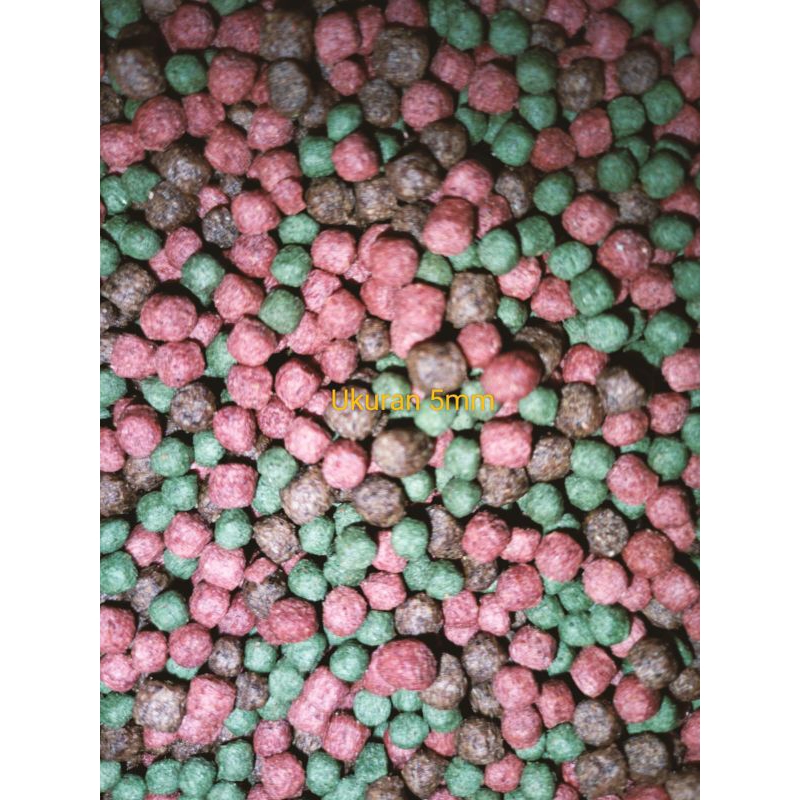 5mm pelet kura kura sucata brazil mix 3 in 1 repack 1kg pakan harian di sukain kura2