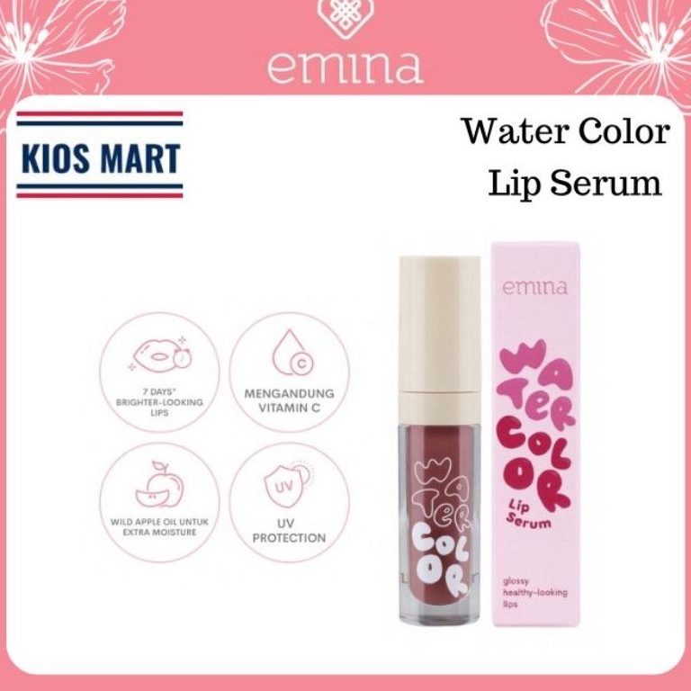 KODE P76D Emina Watercolor Lip Serum 2g  Serum Bibir