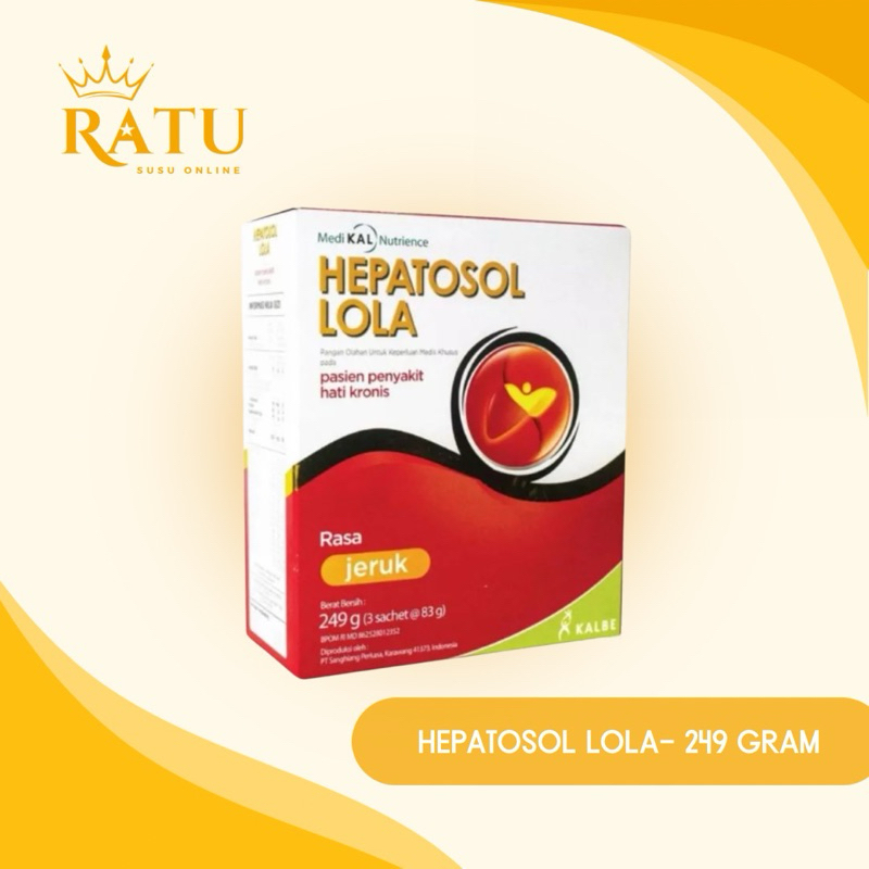 

HEPATOSOL LOLA 249 g - Nutrisi Khusus Kesehatan Hati Spesifik