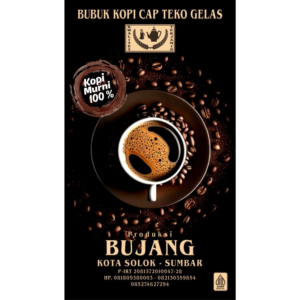 

Kopi Solok Cap Teko Gelas 250 gram