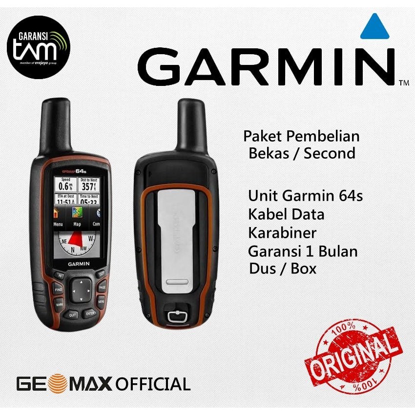 Gps Garmin 64s Bekas Lengkap / Gps Garmin 64s Bekas Fullset