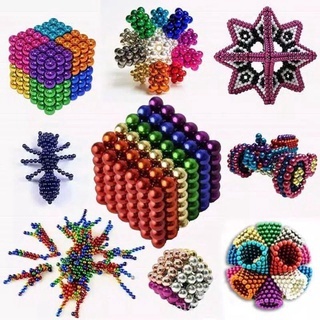 10pcs 10butir 3mm & 5mm Mainan Edukasi Bola Magnet / Buckyballs Neocube Magnetic Balls Toys / Murah 