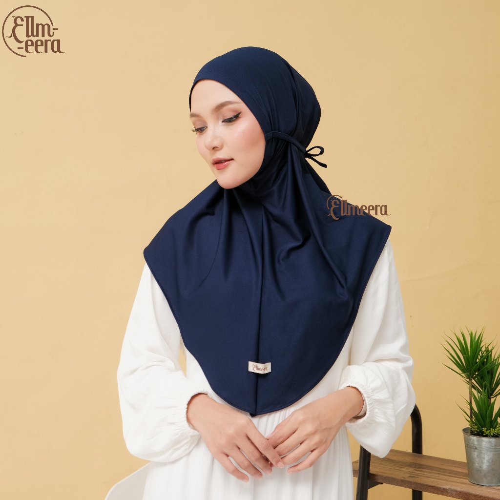 ELLMEERA - Daily Hijab Wafa Instan Size M / Bergo Tali Non Ped Anti Tembem / Hijab Bergo Daily Jerse