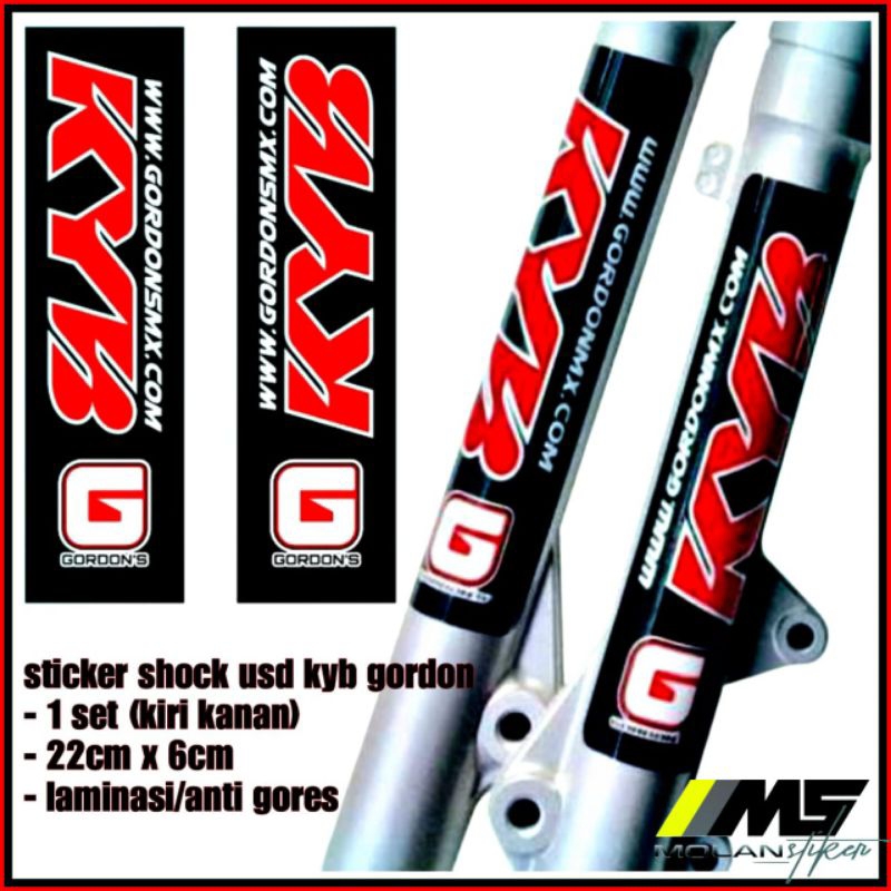 Sticker Shock KYB GORDON Kayaba Gordon Teleskopik Kayaba USD Sticker Shock USD Upsidedown KYB Gordon