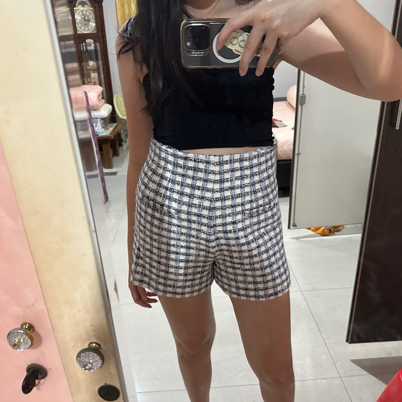 preloved zara tweed pants