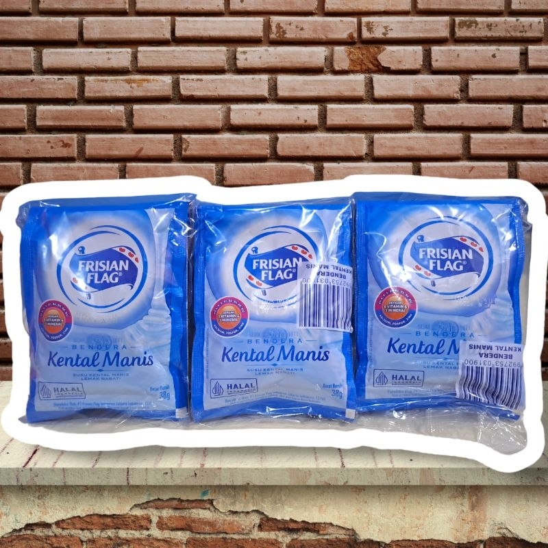 

Frisian Flag Susu Bendera Kental Manis 40gr 1 pack (isi 6 Sachet)