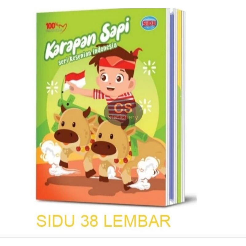 

buku tulis Sidu isi 38 lembar, harga 1 buku