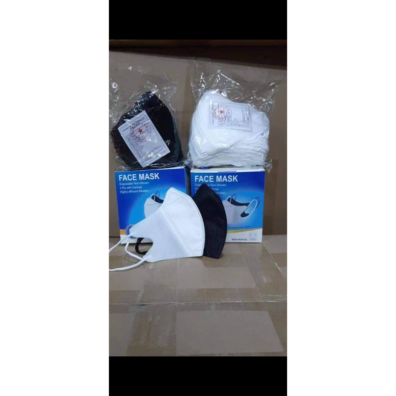 MASKER-DUCKBILL HITAM 50 PCS-DUCKBILL PUTIH ISI 50 PCS-MASKER DUCKBILL - RANDOM