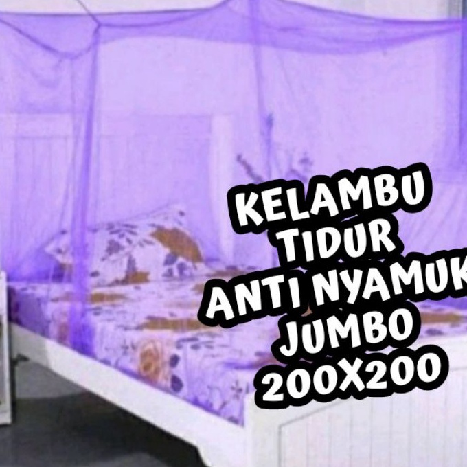 HJ6 Kelambu tidur kotak polos 2x2 kelambu murah kelambu anti nyamuk kelambu gantung kelambu jumbo