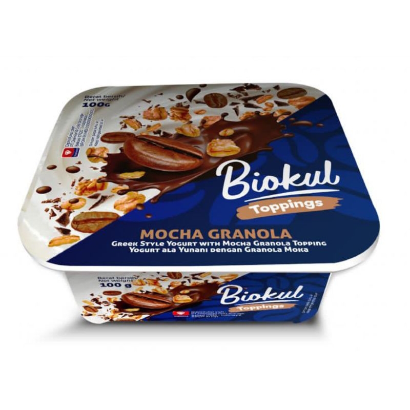 

Biokul Greek style yoghurt topping with Mocha Granola Topping
