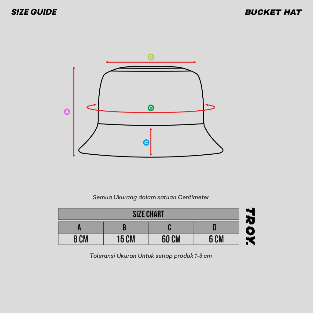 Troy Company Bucket Hat Topi Hitam Podpis BH 2606