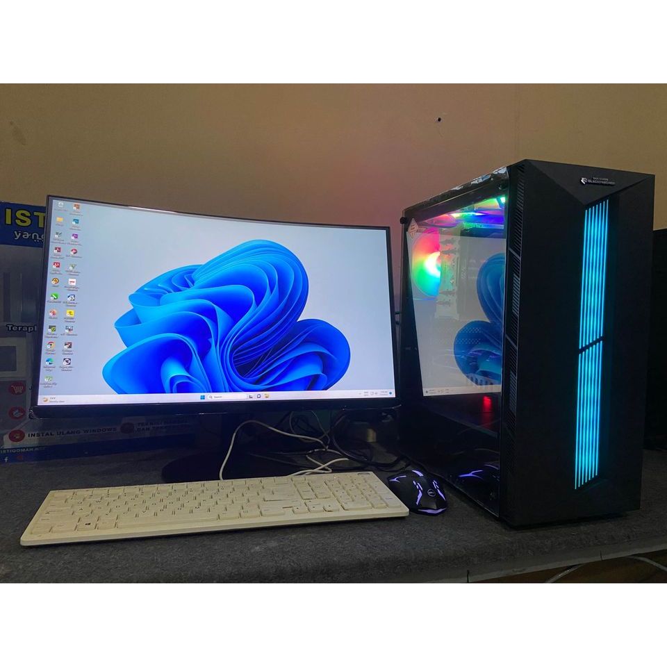 KOMPUTER SERVER GAMING LGA 2011 INTEL CORE I7 4930K 12 CPU RAM 32GB GTX 970 SSD HDD LED 24 CURVE