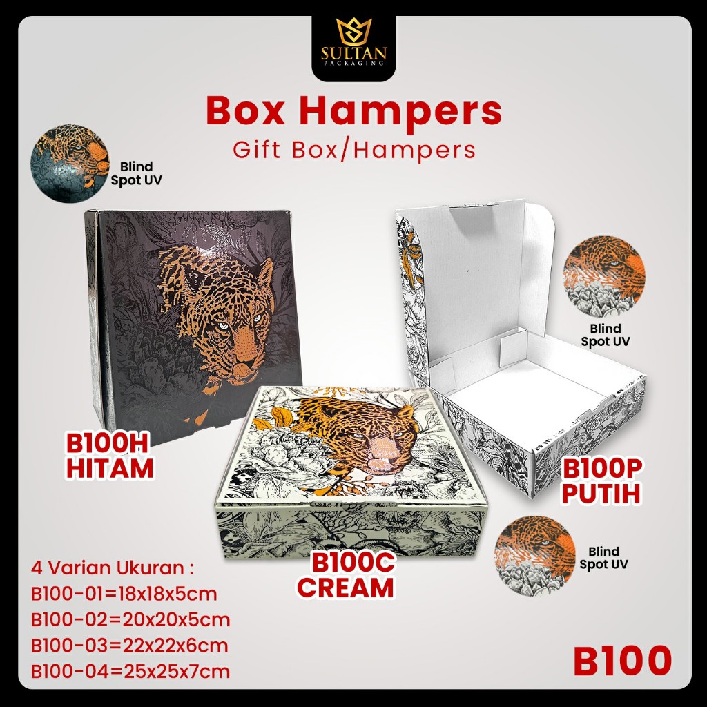 

Kotak kado/ Dus Packaging baju/ Box spot uv leopard /B100