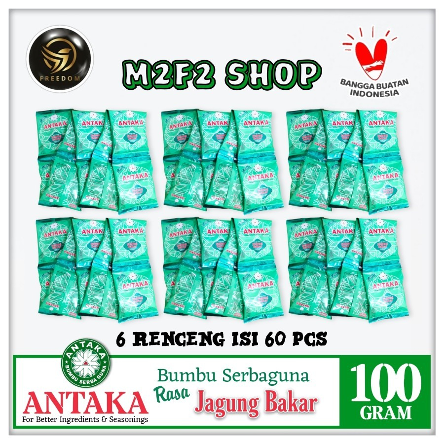 

ANTAKA Bumbu Tabur Serbaguna Aneka Rasa Jagung Bakar Sachet - 100 gr (Kemasan 6 Renceng)