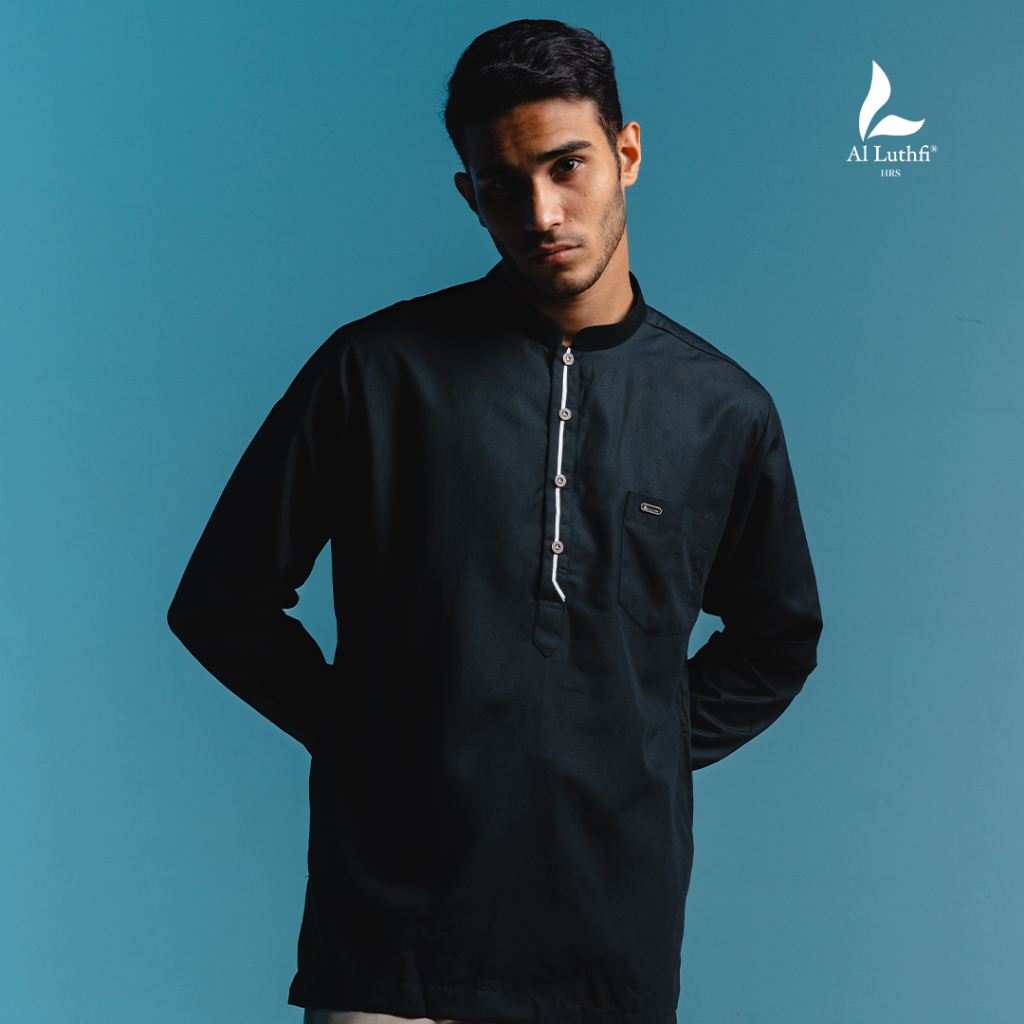 AL-LUTHFI - Kemeja Koko Kurta Baju Muslim Lengan Panjang Bermanset Saleem Series 23.211 A