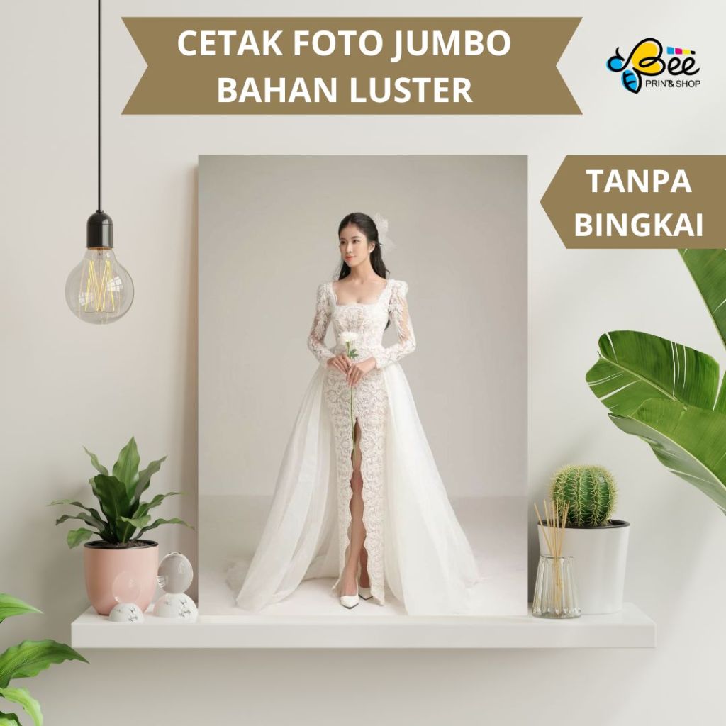 CETAK FOTO JUMBO TANPA BINGKAI , CETAK FOTO BAHAN LUSTER , Cetak Foto Prewedding,Foto Wedding