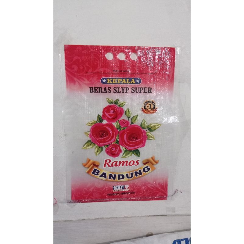 KARUNG BERAS LAMINASI CAP "RAMOS BANDUNG" UKURAN 5KG