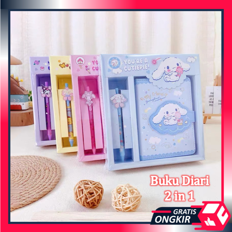 

Gratis Ongkir - S6314 Diary Book 2 in 1 / Buku Tulis Magnet dan Pena Lucu Motif Karakter
