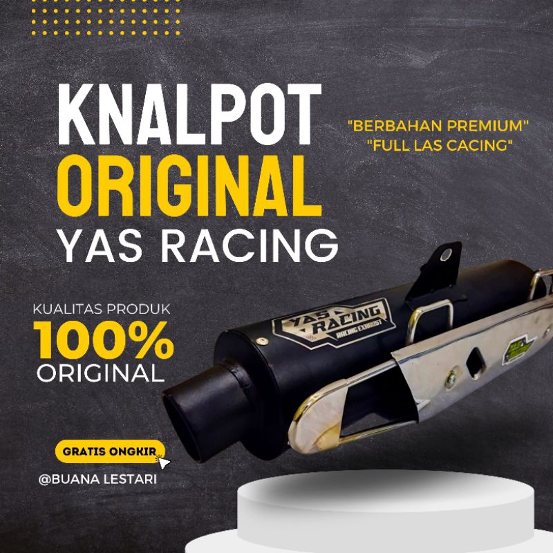 KNALPOT ORIGINAL BY YAS RACING STANDAR BEDHELAN/BOBOK ADEM SCORPIO TIGER GL VIXION MEGAPRO GL100