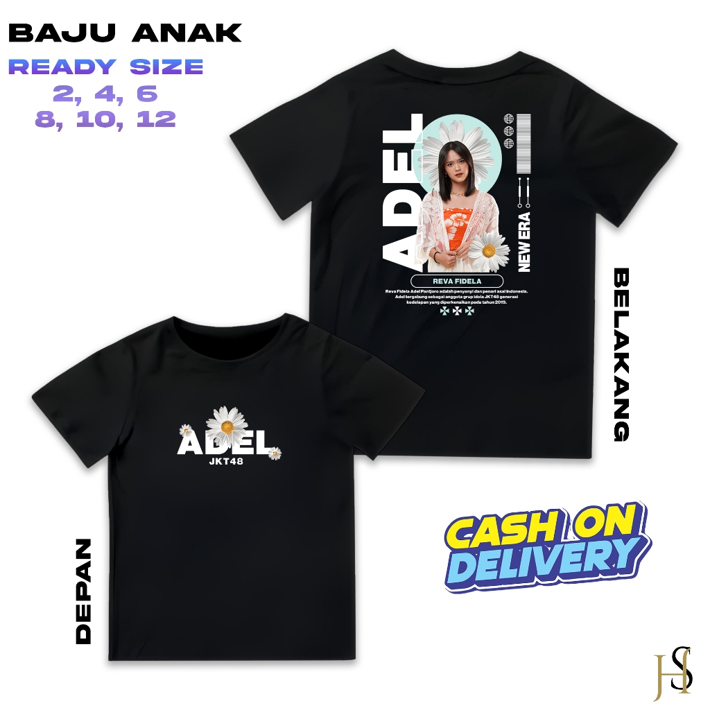 HOSINSHOP - KAOS ADEL JKT48 NEW ERA - KAOS ANAK - TSHIRT MEMBER JKT 48 NEW ERA - BAJU ANAK